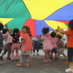 子どもたちは中に入って「わぁ~!!」と大はしゃぎ