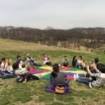 「キャベツ~の中から」♪に合わせてママも体操~P(^◇^)q