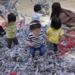 ふわふわの新聞ベッドになりました