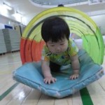 上手にトンネルくぐれたよ！