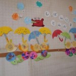 ２歳児クラスの壁画が飾ってあります