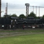 男の子に大人気!SL機関車の中に入れますよ~!