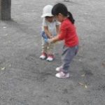 一緒に水遊び楽しいね~!